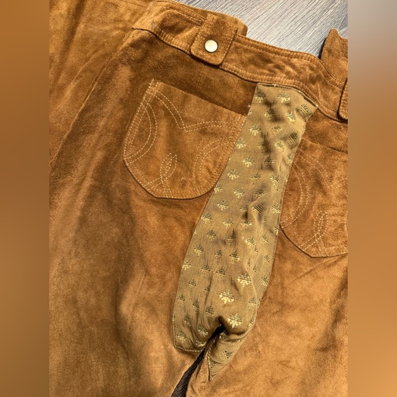 Vintage 1970s early 1980s Darnier bell bottom leather pants - Picture 14 of 17